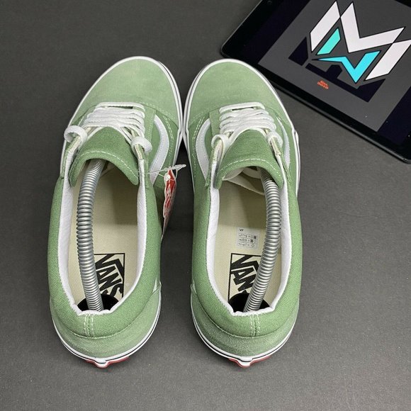 Vans Old Skool Shale Green White VN0A3WKT4G6 Men’s Sizes VTG Vintage Rare - Picture 3 of 12